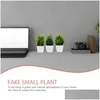 Decorative Flowers Wreaths 3 Pcs Fake Bonsai Simated Potted Plant Office Pots Plants Pp Desktop Adornments Drop Delivery Home Garden F Otqjo