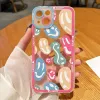 Étui à fruits de fraise transparent pour Samsung A54 A14 5G A53 A13 A04S A33 A23 A52 A52S A31 A32 A51 A50 A73 Flower Bear Soft TPU Couvercle