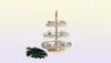 Andra Bakeware 315st Crystal Cake Stand Set Metal Mirror Cupcake Decorations Dessert Pedestal Wedding Party Display Tray Drop Del4602025