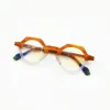 Мужские оптические рамки дизайнер бренд мужской женский мода нерегулярные шестигранные квадратные очки кадры винтажные маленькие миопийские очки 2708