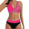 Dames bikini split badpakken diamanten verzamelen zwempak twee stukken print sexy badpak voor femme zomer 240409