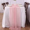 Crysta Gauze Luxury Sage Wedding Table Runner,Light Elegant Chair Sashes ,Perfect for Party Birthday Banquets Arches Cake Decor