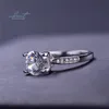 Inbeat 925 Silver 2 Ct Uitstekende Cut D kleurpas diamant test koe hoofdring voor vrouwen git fijne sieraden240412
