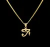 316L Colore in oro in acciaio inossidabile Egitto L'occhio di Horus Necklace Hip Hop Hop Hop Wedjat Eye Eye per gioielli unisex92861309370766