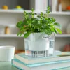 2pcs square Self -Flower Pot, творческий плантатор цветов растений, автоматическая гидропонная цветочная пласть, внутренний садовый столик декор