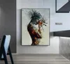 Pintura de lona Posters de parede e impressão Girl Flame Modern Abstract Mural Wall Art Pictures para Decoração da sala de estar Dining El 2714551355