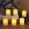 6Pcs Battery Candles Plastic Flameless with Wick LED Tea Lights for Bedroom Party Church Weddings Home Decor 240412