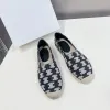 Embroidered lettering linen slip on Espadrilles spring flats loafers hand made luxury designer shoe for women casual luxe factory