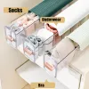 Bins New Wallmounted Underwear Sock Storage Box Closet Bra Garments Holder Bin Drawer Case Large ClothCompartment Box Spacesaving