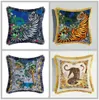 couvercle de coussin de léopard de luxe Tiger Animaux doubles sur imprime