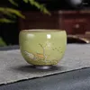 Filiżanki spodki ceramiczne ręcznie malowane krajobraz herbaty porcelanowe ręcznie robione mistrz kreatywne biuro retro zestaw napojów