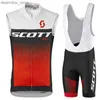 Cycling Jersey Sets Scott Cycling Jersey Set MTB Uniform Bike Clothing Summer Breathab Cycling kleding Bicyc Shirt Ropa Ciclismo Bib Pants L48