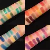 Shadow Gloednieuwe aankomst 4 in 1 kleurenbord oogschaduwpalet 60 kleuren neon geel oog pigment matte glitter highlighter oog schaduw