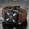 Wristwatches KADEMAN Men's Watch 2024 Collection Male Sport Watches Unique Dial Leather Strap Resistant Waterproof Erkek Kol Saati