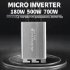 Powlsojx Grid Solar Tie Micro Inverter MPPT Smart Micro PV System 180W 500W 700W DC 18V-50V para saída CA 120V/230V Auto