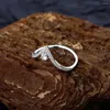 Cluster Rings Real S925 Silver Droplet V Women Betala Diamond Ring Female 5A Zircon Original Design Luxury Jewelry Girl Gift