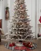 Kerst Snowflake Elk Christmas Tree Rok Kmas Decoraties voor thuisbenodigdheden Ronde kerstboomrokken Base Cover