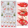 2023 Christmas 5d Autocollants à ongles Hiver Self adhésif Slider Gol Floke Small Bell Decals Deco Ongles Nail Art PP5D-K263