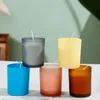 Stained Glass Candle Cup Empty Bottle 200ml Household Scented Candle Jar with Lid Transparent Candle Cup Candelabro Candles