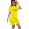 T-shirts de survêtement pour femmes shorts 2 pièces 2024 courts sets jogging tenues de vacances