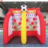 Gratis leverans utomhusaktiviteter 3x2x3mh (10x6,5x10ft) 6bollar Uppblåsbar fotbollsmål Soccer Shooting Sport Game till salu