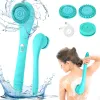 Masseur électrique de brosse de douche électrique pour nettoyage de corps entier Back Scurpor 3 têtes de nettoyage 2 vitesses Brosse de massage de brosse de bain