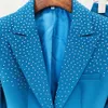 Kvinnors kostymer Blazers S/S Star Diamond One Button Suit Pants Set Two Pieces