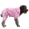 Собачья одежда теплой одежды для собак осенью и зимним четвероногим свитером пуговицы