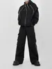 Men's Pants Dark Line Casual Hooded Hardshell Suit Street Moped Man