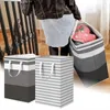 Tvättväskor tyg förvaring väska stor kapacitet vikbar korg oxford smutsig klädarrangör med handtag badrumstillbehör