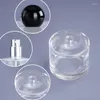 Storage Bottles 30ml 50ml 100ml Clear Perfume Bottle Black Ball Shape Lid Crimp Pump Cosmetic Packaging Empty Glass Spray Refillable 8pcs