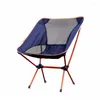 Camp Furniture Outdoor Folding Chairs Portable Tra Light Aluminium Alloy Leisure Ryggstöd Pall Fiskestolen Travel Cam Drop Del DH534