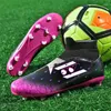 American Football Shoes Men Boot Elastic Long Spikes Pro Society Soccer Turf Training Children's Boots Without Laces