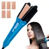 Hårrätare 3D Bild Hårtryck från järn med 5 olika plattor 3D -prägling Järnuträtare Electric Hair Crimper 240401