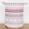 Sac à linge Coton et lin Panier de pliage en tissu grand lavage de jouets de rangement de vêtements sales