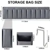 Bolsas de almacenamiento Organizador colgante de 10 bolsillos con 5 ganchos para ahorrar espacio de juguetes multipropósito de servicio pesado bolsillo para zapatos