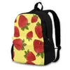 Backpack Strawberry Picking In Fields Arrivals Unisex Bags Casual Bag Cute Kawaii Pastel