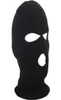 Máscara de tampa do rosto cheia três buracos Balaclava knit chapéu de inverno máscara de neve esticada boné de gorro novo máscara de rosto preto quente 66677690