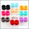 Plugs & Tunnels Soft Silica Ear Tunnel Hollow Heart 6- 16Mm Body Jewelry Gauges Sile Mix Colors Drop Delivery Dha3P