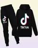 Barn trackdräkt pojkar casual kläder 2 stycken set byxor kostym tryck tik tok sport kostym för tjej tonåring långärmad tröja hoodie8478839