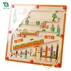 Karta poznawcza Karta poznania Kolor Magnetyczny i liczba labirynt Montessori Toys for 3+ -letnia drewniana linijka nauka edukacyjna liczenie 240412