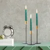 Candle Holders 3x Metal Candlestick Candelabras Kojosur na wiosenny festiwal Rok Dekoracja domu gospodarstwa domowego