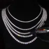 VOAINO OEM ODM Jewelry 2Mm 3Mm 5Mm 6Mm 20 Inch Necklace Sier 9K 14K Moissanite Tennis Chain