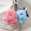 Chaves Keychains Kawaii Fuzzy Plexhter Monster Keychain Lovely Little Doll Pingente Keyrings Backpack Ornamentos de Carro de Trinket Chave de Carro