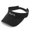 Visir Ball Caps Sun Visor Cap For Men Ladies Beach Pool Head Sun Visirs With Text Black Pink White Brodery Blank Plain Design 24412