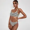 Women's Swimwear European American Summer Leopard Print Bikini Sling Sexy Split Swimsuit Suit For Women