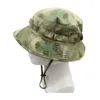 Berets Femmes Chapeau Catch Camouflage Imprime à l'extérieur avec sangle de sangle de vent