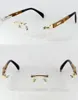 Czysty tytan drewniany ręcznie wykonany bez krawędzi ramy okularu luksusowe krótkowzroczność rx zdolne mężczyźni damskie okulary okulary najwyższej jakości 2103232968663