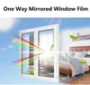 Window Stickers HOHOFILM 152cmx50cm Film Mirrored Glass Sticker Glue Tinted Reflective One Way Mirror Sun Block Home PET