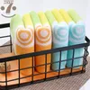 Towel 35x70cm Lovey Blue/Orange Circle Patterns Cotton Bath Hand Face Towels